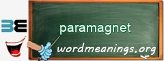 WordMeaning blackboard for paramagnet